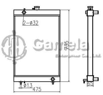 B500263 - Radiator for DX60 DX80 OEM: 440211-00032