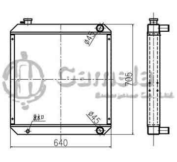 B500304 - Radiator for PC100-5 PC120-5 OEM: 203-03-56120