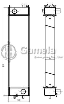 B500315 - Radiator for PC128US-2 PC138US-2 OEM: 22B-03-13110