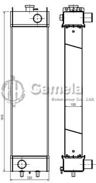 B500355 - Radiator for PC70-8 OEM: 201-03-D1130