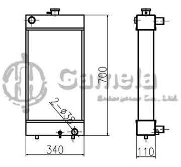 B500378 - Radiator for SK60-8