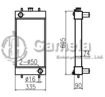 B500380 - Radiator for ZAX75US-A/85