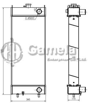 B500383 - Radiator for WA200-5 WA250-5 OEM: 418-03-31112