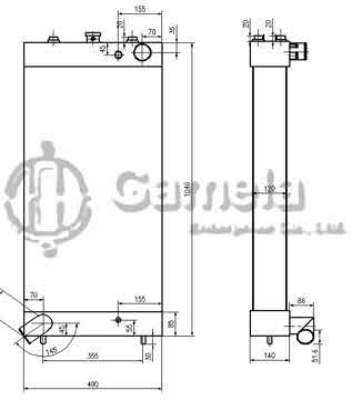 B500386 - Radiator for D61EX-15EO D61PX-15EO OEM: 134-03-73100