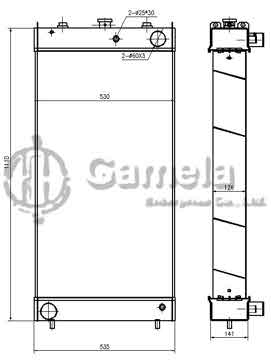 B500387 - Radiator for D65/65EX-15EO D65PX-15EO OEM: 14X-03-35111