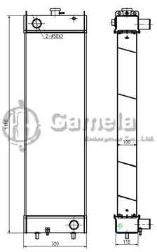 B500392 - Radiator for PC160-8/180-8 PC190-8