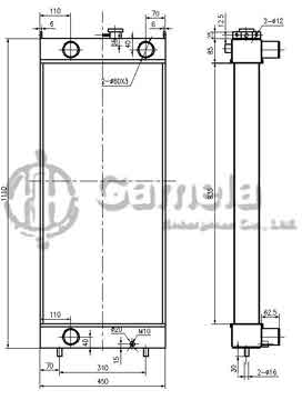 B500397 - Radiator for HM300-2 OEM: 56D-03-21221