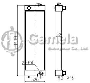 B500400 - Radiator for E315D E319D/318D