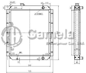 B500438 - Radiator for EX200-1 OEM: 4204914