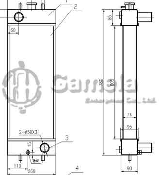 B500439 - Radiator for SK75-8