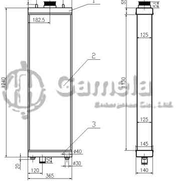 B500442 - Radiator for D275A-5R OEM: 17M-03-51110