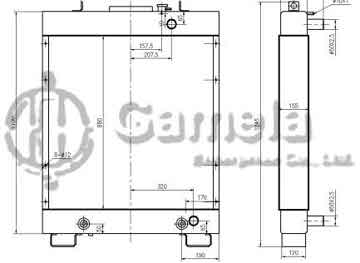 B500448 - Radiator for D61EX-12 D61EX-15 OEM: 134-03-61112