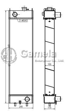 B500467 - Radiator for PC138US-2 OEM: 22B-03-12110