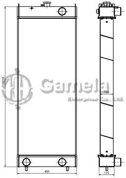 B500472A - Radiator for WA470-6A WA480-6 WA450-6 OEM: 421-03-44110