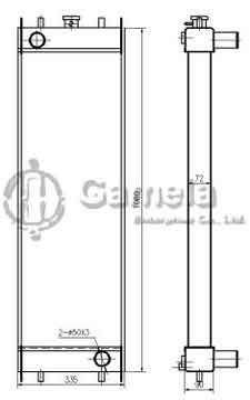 B500484 - Radiator for ZAX200-5G OEM: XB00001928