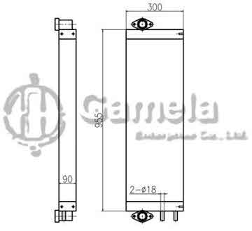 B510016 - Oil Cooler for PC160-7 OEM: 21K-03-71121
