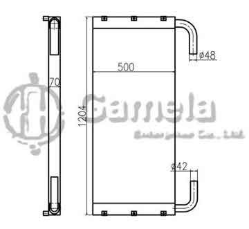 B510029 - Oil Cooler for ZAX230-3电 ZAX240-3电 OEM: 4650356