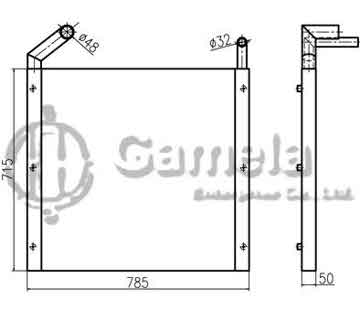 B510093 - Oil Cooler for SK100-1/SK045-N2 SK120/SK04-N2 OEM: 2452U413S7