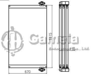 B510230 - Oil Cooler for DH500-7新款 DX420/DX480LC DX520