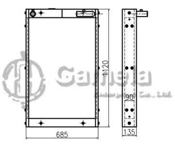 B510282 - Oil Cooler for R215-7C R225-7 OEM: 11N6-43030