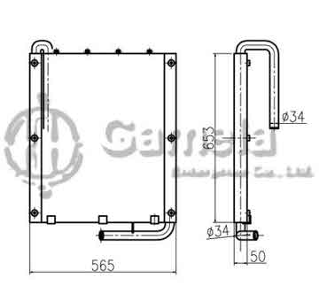 B510287 - Oil Cooler for DH55 S55/S55W-V OEM: 13D62000