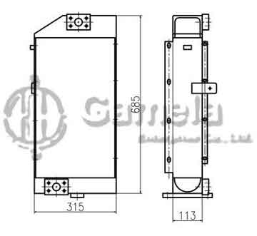 B510303 - Oil Cooler for YC85-8