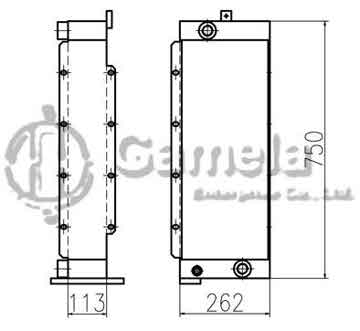 B510341 - Oil Cooler for XCMG60