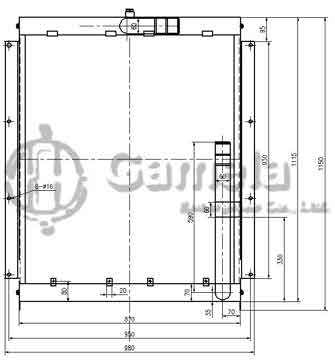 B510357 - Oil Cooler for S290LC-V OEM: 13C0000-2