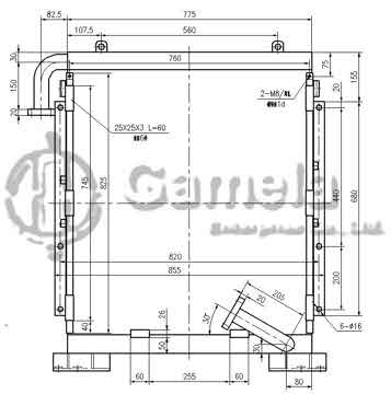 B510419 - Oil Cooler for PC200-6 OEM: 206-03-63110