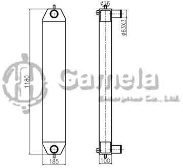 B620003 - Intercooler for ZAX200-3 ZAX230/240/250-3电