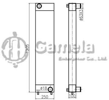 B620004 - Intercooler for ZAX330-3