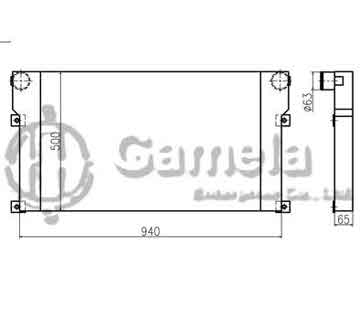 B620009 - Intercooler for ZAX330 ZAX330/350/360-3G