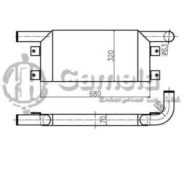 B620016 - Intercooler for PC200-7 PC270-7 OEM: 6738-61-4123