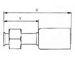 CA - Steel Female Flare Straight for R134a