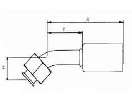 CB - Steel Female Flare 45° for R-134a