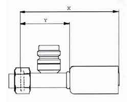 CH - Pipe Fitting Steel O-ring Straight Service port for R-134a CH