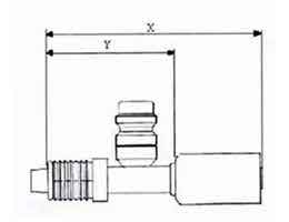 CR - Pipe Fitting Steel O-ring Straight Service port for R-134a CR