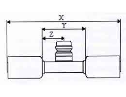 CT - Pipe Fitting Steel Splicer Straight Service port for R-134a CT